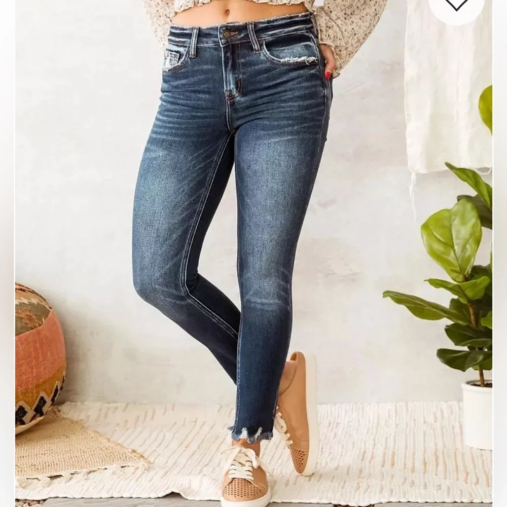 Buckle Hudson Mid-Rise Ankle Skinny Denim Jeans 24 Dark Wash BRIDGE BY GLY - Picture 3 of 15